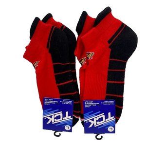 NEW Louisville Cardinal Low Cut Performance Socks 2 Pair Size L 8-12 College Fan